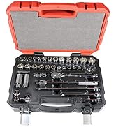Proferred S01002 3/8" Drive 37Piece SAE & Metric Master Socket Set (1 Set)