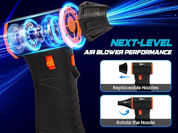 compressed air duster electric air duster portable air blower with led light air duster for pc