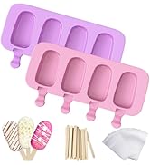 Ozera Popsicles Molds Set of 2, Silicone Cake Pop Molds Reusable Homemade Popsicle Maker Ice Pop ...