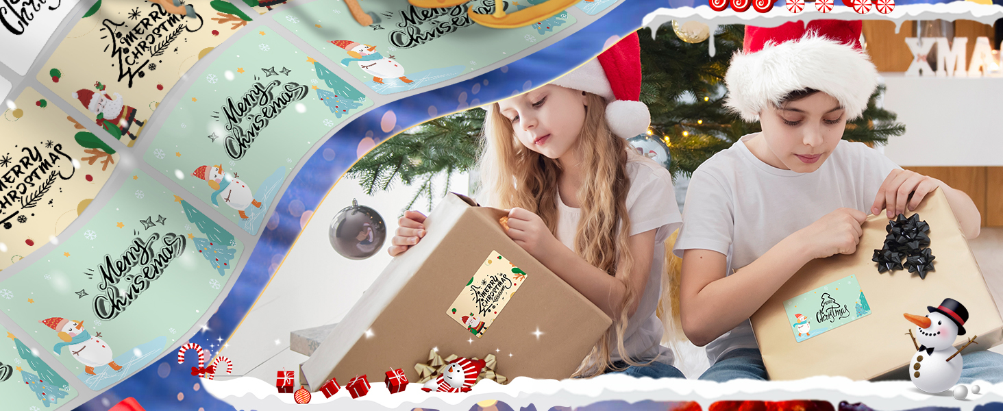 phomemo M110 Labels Christmas Gift Tags Stickers Adhesive Christmas Santa Presents Labels