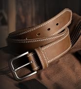 CHAOREN Full Grain Leather Belt for Men, Work Belts for Men Heavy Duty, Daily Wear for Jeans Pants
