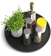 Homerays Lazy Susan Organizer 12 Inch Non-Skid Bamboo Lazy Susan for Kitchen Rotating Spice Rack ...