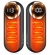 Hand Warmer Rechargeable,12000mAh Electric Hand Warmers with Light, 2 Pack Pocket Hot Hands Reusa...