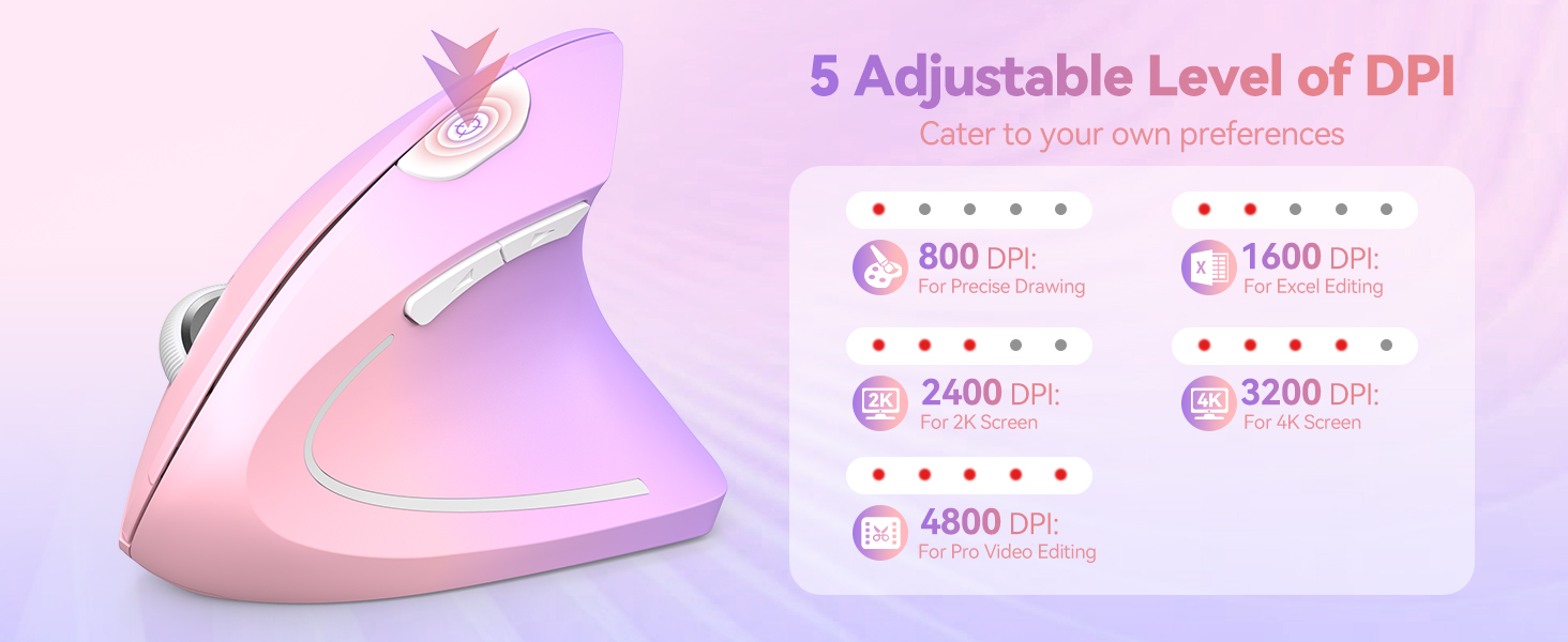 mouse adjustable dpi 4800