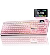AULA F108 PRO - Wireless Mechanical Keyboard with Screen & Knob,Full Size Keyboard with 8000mAh B...