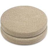 ELFJOY Round Chair Cushions for Dining Chairs Non Slip High-Resilience Foam Chair Pads 2" Thick S...