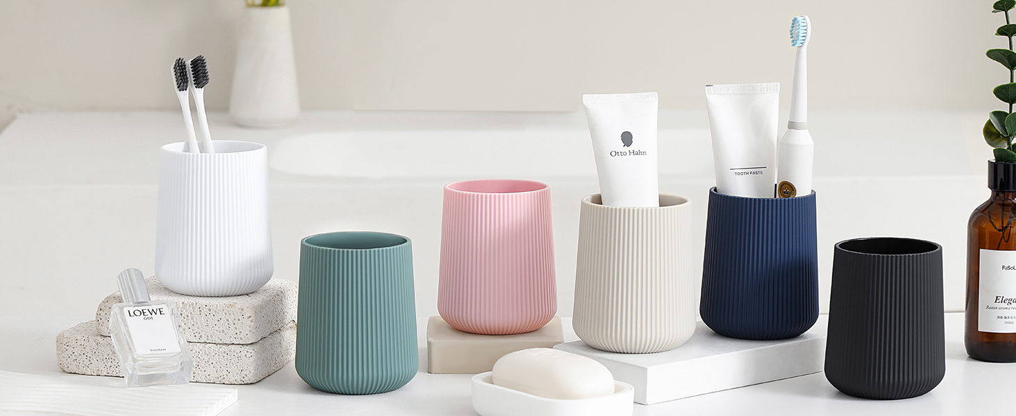 blue toothbrush holder