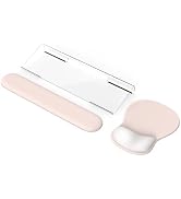 iCasso Keyboard Wrist Rest,Beige Ergonomic Mouse Pad with Wrist Support,Acrylic Clear Keyboard St...