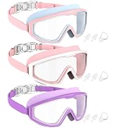 NSSIW Swim Goggles Swimming Kids-Goggles: Anti Fog No Leak with Nose Clip Earplugs for Girls Boys...