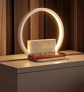 Vivilumens Sunrise Alarm Clock Wireless Charger, 10 White Noise Sound Machine Alarm Clock with 30...