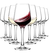 OJA Wine Glasses Set of 8, 12oz Red or White Wine Glasses, Thick, Clear, Long Stem Wine Glasses, ...
