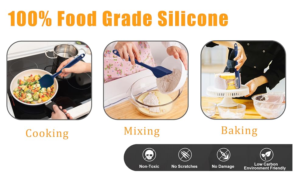 cooking baking spatula for nonstick cookware heat resistant