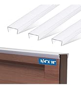 Cabinet Edge Protector, 18" Length 3/4" Thick Slip-On Plastic Edge Guard Cabinet Door Drawer Prot...