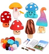 UOOU Needle Felting Kit,Mushroom Needle Felting Beginners Kit,Needle Felting Supplies,Wool Roving...