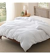 Bedsure Duvet Cover Queen Size Only - Prewashed Cotton-Like Polyester Extra Soft All Season Beddi...