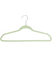 10-Pack Rubber Coated Plastic Hangers, Pistachio Green