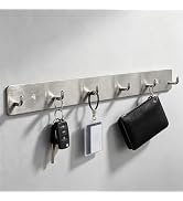 Vanloory Coat Rack Wall Mounted, Heavy Duty Wall Hooks for Hanging Keys Purse Towel Coat, Stainle...