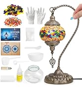 BOHMR DIY Turkish Mosaic Lamp Kit, Swan-Neck Stained Glass Lamp Making Kit- Easy,Fun,No Experienc...