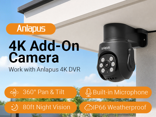 Anlapus 360° Pan & Tilt 4K Camera