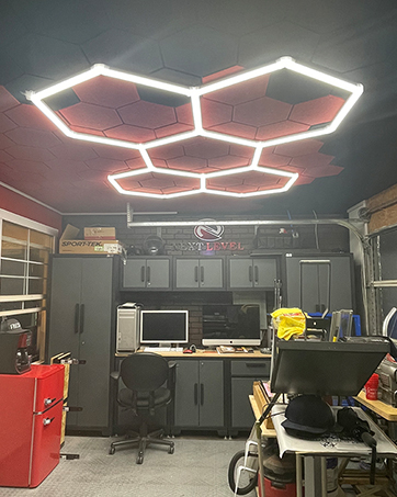 garage lighting hexagon