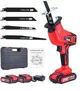 Reciprocating Saw Cordless 21V Max with Brushless Motor for Wood/PVC/Metal Cutting | 28mm Stroke ...