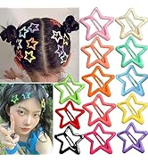 13 PCS 1.65" Star Hair Clips Snap Star Hair Accessories Non Slip Star Clips for Girls Women Multi...