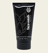 Black Wolf Men’s Charcoal Powder Face Wash, 5 Fl Oz - Facial Cleanser Removes Unwanted Impurities...