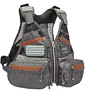 Bassdash Youths Kids Fly Fishing Vest for Adjustable Size with Multiple Pockets Trout Bass Fishin...