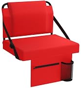 janiry Stadium Seat for Bleachers with Back Support,Portable Bleacher Chairs with Back and Cushio...