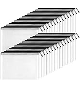 SUNEE Mesh Zipper Pouch 11x16 in (Black, 30 Packs), Large Mesh Zipper Pouch Bags for School Offic...