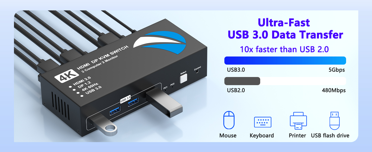 monitor splitter for dual monitor display
