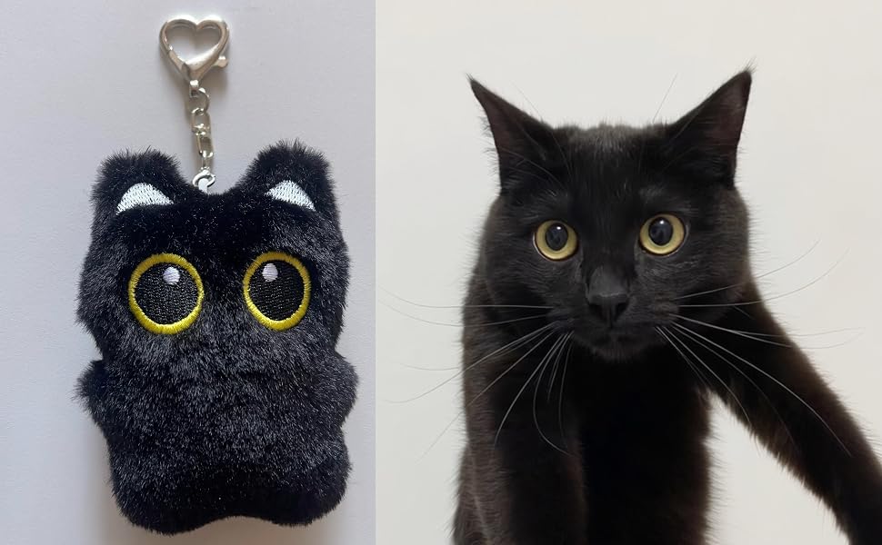 Cool Cat Creative Car Keychain Mini Kawaii Birthday Fashion Backpack Gifts for Women