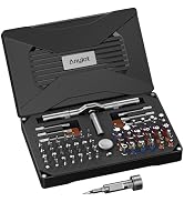 74 in 1 Magnetic Ratchet Screwdriver Set - T Handle Ratchet Screwdriver with S2 Steel Bits, Detac...