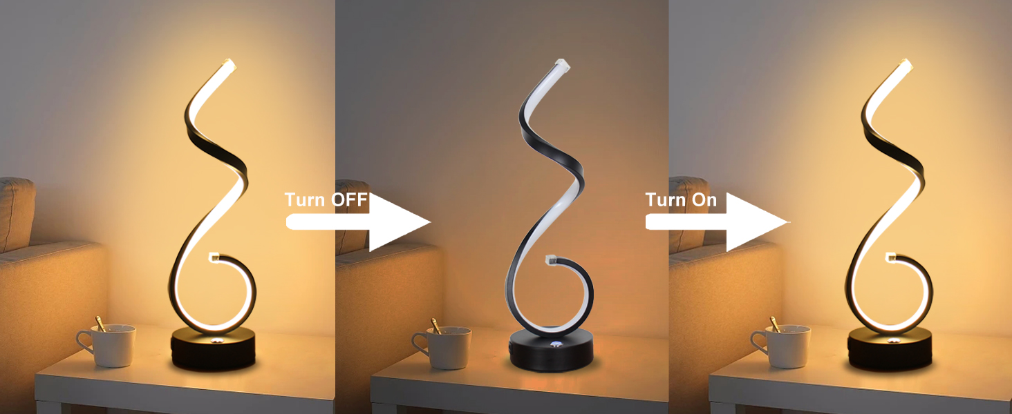spiral table lamp