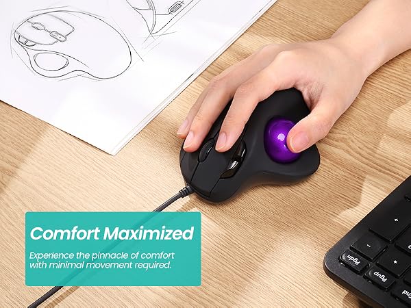 trackball mouse track ball thumb wired roller rollermouse rollerball ergonomic stationary