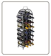 Sorbus Metal Wine Rack - Bordeaux Chateau Style Wine Cellar Stand - Holds 23 Bottles - Minimal As...