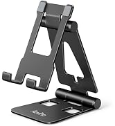 Aoviho Cell Phone Stand for Desk, Adjustable Desktop Phone Holder Stand, Foldable Moblie Phone Do...