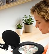12x magnification lighted magnifying glass magnifier with light magnifying lamp