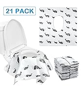 21 Extra Large Disposable Toilet Seat Covers - Gray