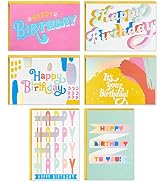 Hallmark Birthday Cards Assortment, 36 Cards with Envelopes (Pastels)
