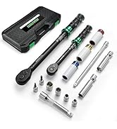 LLAVETOR Torque Wrench Set 5-45ft lb(3/8),15-165Ft.lb, with 15PCS Hex Sockets, Spark Plug, Extens...