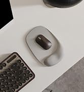 ErgoEase Ergonomic Mouse Pad with Gel Wrist Support Grey