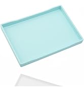 VCREATC Blue Small Serving Tray (9.5 x 7 inch), Countertop Organizer for Bathtub Bathroom Vanity ...