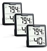 DOQAUS 3 Pieces Digital Hygrometer Indoor Thermometer Humidity Meter with Accurate Temperature an...