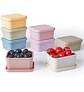 ISSEVE 8oz Silicone Snack Container for Kids, 1 Cup Reusable Small Container With Lids, Leak Proo...