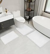 3 Pieces Bathroom Rug Set