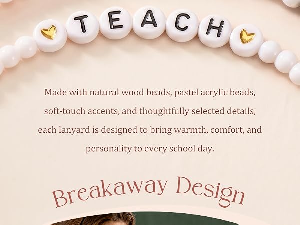 Toykee Teacher Lanyard for ID Badges Women