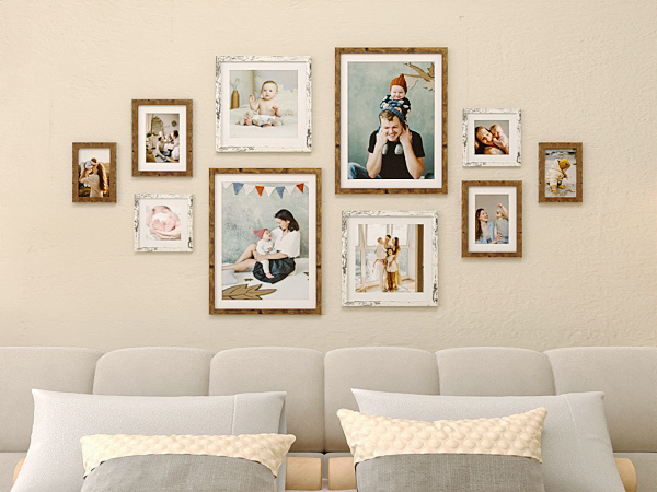 KINLINK Collage Picture Frames Photo Frames with Plexiglass for Table Top and Wall Mounting