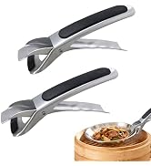 2PCS Hot Plate Gripper,Air Fryer Pans Gripper,Stainless Steel Hot Plate Bowl Retriever,Anti Scald...