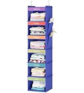 YOUDENOVA 6-Shelf Weekly Hanging Closet Organizer, Weekly Clothes Organizers for Kids with 2 Side...